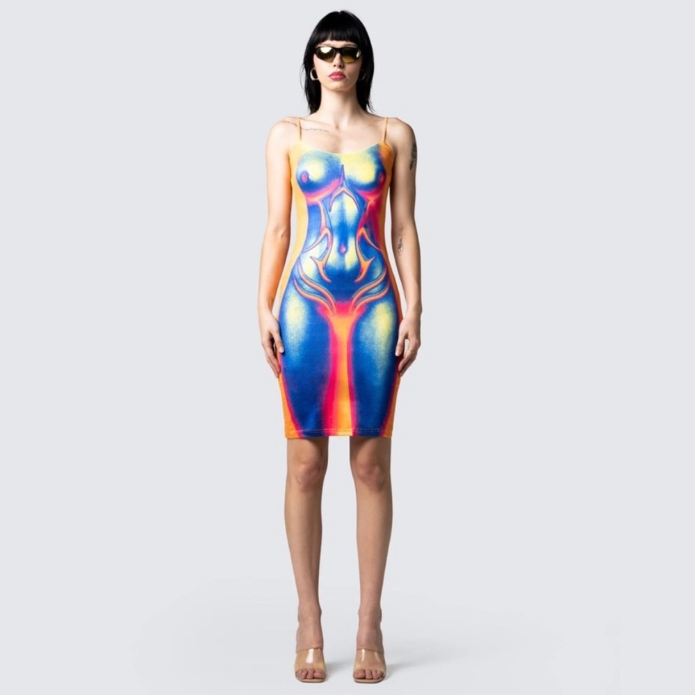 Finesse - Xavier Body Print Mini Dress
